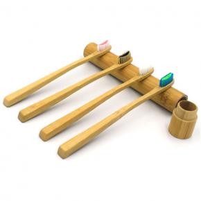 Natural Bamboo Toothbrush Packed In Bamboo Tube